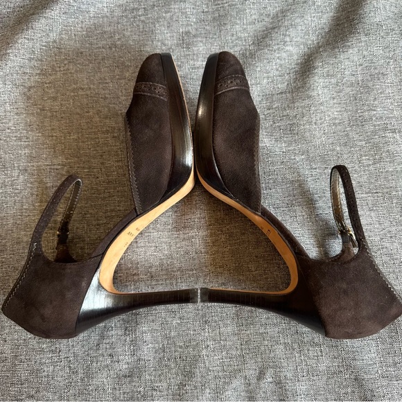 *Final Sale Price* Ann Taylor brown suede heels platform pump - Picture 14 of 15
